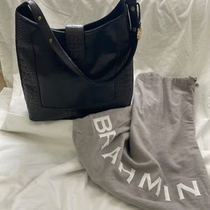 Vintage Brahmin crocodile embossed tote